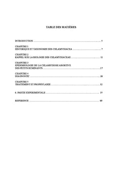 Étude de la circulation de la chlamydiose abortive