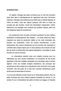 Étude de la circulation de la chlamydiose abortive