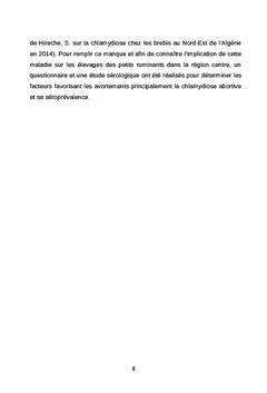 Étude de la circulation de la chlamydiose abortive