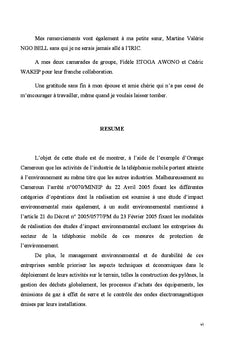 L'atteinte des activités de télécommunications mobiles