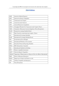 Le passage aux IFRS et son impact sur la mission du CAC