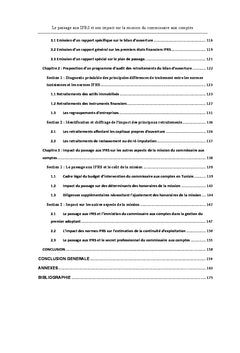 Le passage aux IFRS et son impact sur la mission du CAC