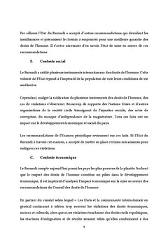 Le Burundi et l'EPU