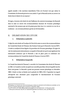 Le Burundi et l'EPU