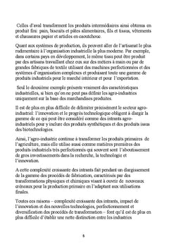 L'agroalimentaire: l'avenir de tout developpement