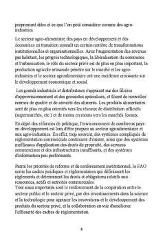 L'agroalimentaire: l'avenir de tout developpement