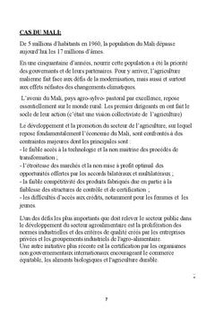 L'agroalimentaire: l'avenir de tout developpement