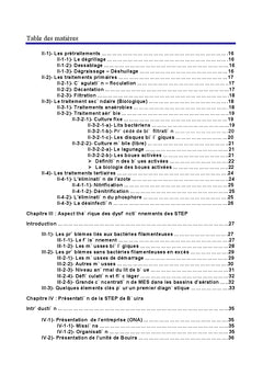 Etudes des Dysfonctionnements d'une station d'epuration des eaux usees