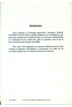 Le Médiateur de la République au Gabon