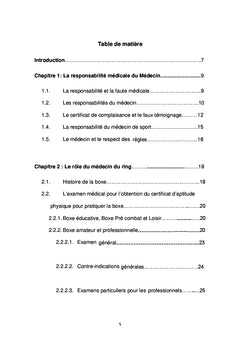 La responsabilité du médecin du ring