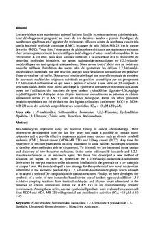 Synthèse innovante de nouveaux anticancéreux analogues nucléosidiques