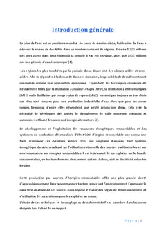 Conception d'une unite mobile de Dessalement de l'eau saumAtre