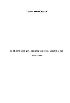 La fidélisation des comptes clés B2B