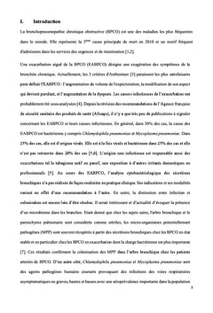 Bacteriologie des exacerbations aiguës des BPCO en Tunisie