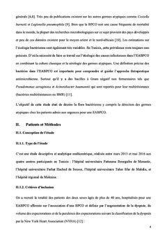 Bacteriologie des exacerbations aiguës des BPCO en Tunisie