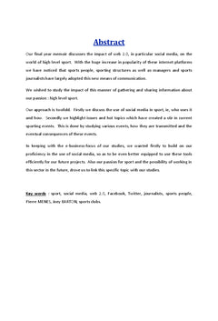 L'impact des reseaux sociaux chez les sportifs de haut niveau