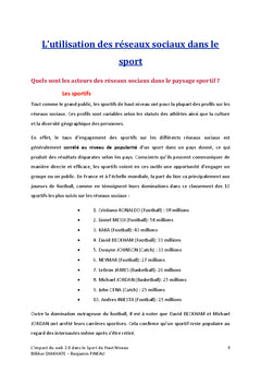 L'impact des reseaux sociaux chez les sportifs de haut niveau