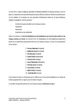 L'impact des reseaux sociaux chez les sportifs de haut niveau