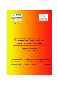 Transformée de Fourier sphérique sur le groupe de Heisenberg