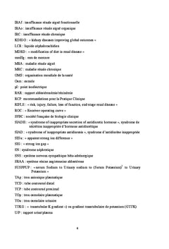 Interprétation coordonnée des bilans hydro-électrolytiques
