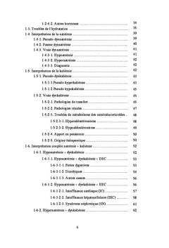 Interprétation coordonnée des bilans hydro-électrolytiques