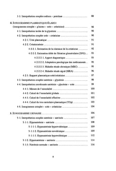 Interprétation coordonnée des bilans hydro-électrolytiques