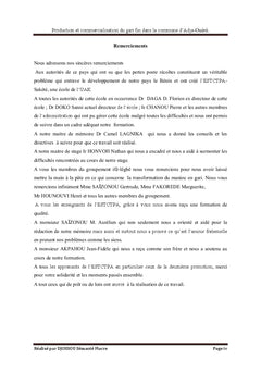 Production et commercialisation du gari fin dans Adja-Ouèrè