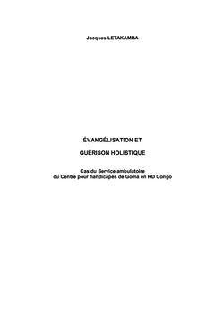 Evangélisation et guérison holistique