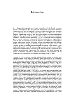 Le droit de correction de l'enfant (1804-1935)