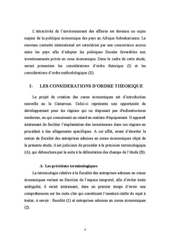La fiscalité des entreprises admises en zones économiques au Cameroun