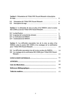 La mise en place d'un SMSDA selon la norme ISO 22000: 2005