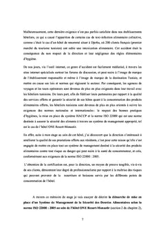 La mise en place d'un SMSDA selon la norme ISO 22000: 2005