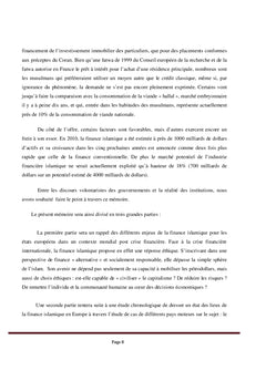 Finance Islamique en Europe : Etats des lieux et perspectives