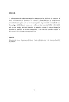 Analyse d'un glissement de terrain avec la méthode des éléments finis et celle d'équilibre limite