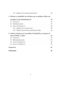 Multiplicité des solutions pour des problèmes de Kirchhoff