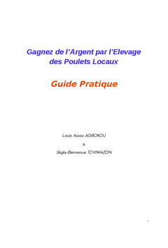 Gagnez de l'Argent par l'elevage des Poulets Locaux