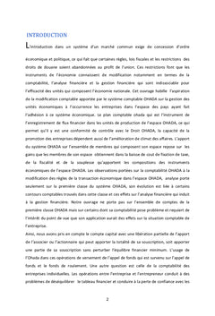 Un Clin D'oeil sur la Premiere classe OHADA