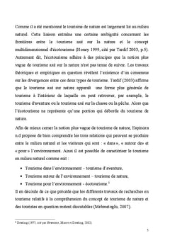 Attitudes & Motivations du Tourisme de Nature