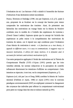 Attitudes & Motivations du Tourisme de Nature