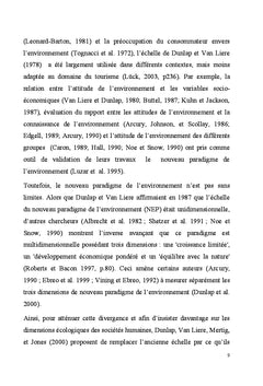 Attitudes & Motivations du Tourisme de Nature