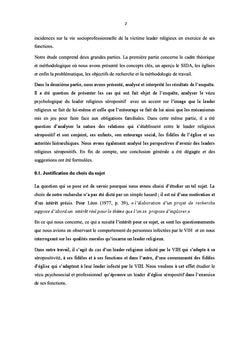 Vécu Psychosocial et Professionnel d'un Leader Religieux Séropositif