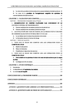 Le chiffre d'affaires dans le secteur des hydrocarbures