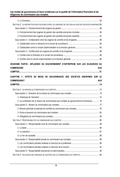 Les modes de gouvernance et leurs incidences