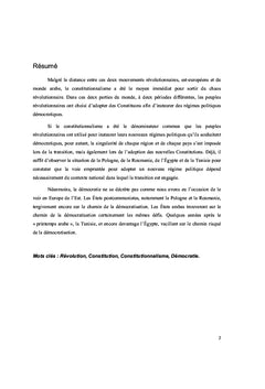 Le constitutionnalisme en Europe de l'Est et dans le monde arabe
