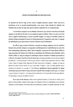 Le don de sang, une modernite problematique