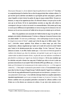 Le don de sang, une modernite problematique