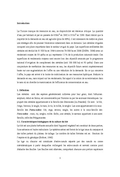 Secteur céréalier en Tunisie : défis vis à vis des ressources en eau