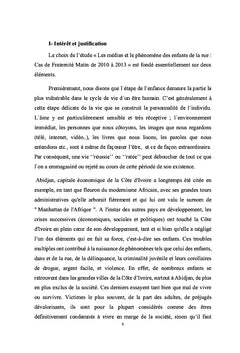 Les médias et le phénomène des enfants de la rue