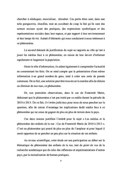 Les médias et le phénomène des enfants de la rue