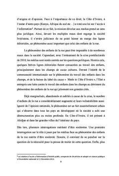 Les médias et le phénomène des enfants de la rue